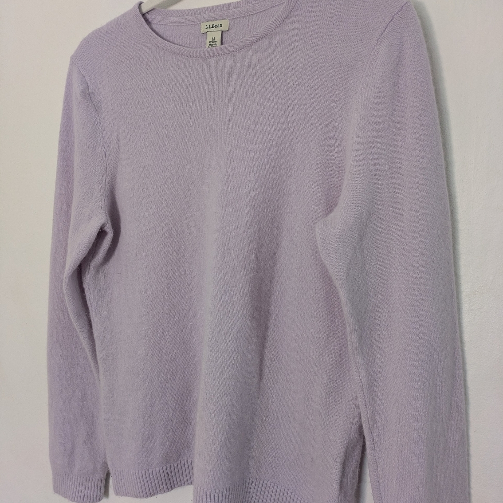 Lavender Cashmere Sweater By LL Bean - Picture 4 of 6